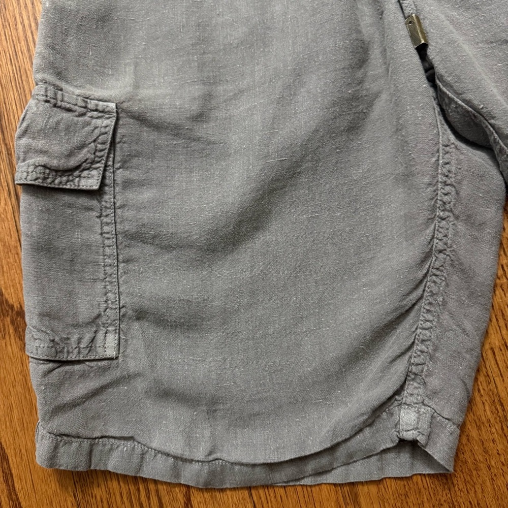 Vilebrequin Linen Cargo Shorts In Gray Size Xl View 4